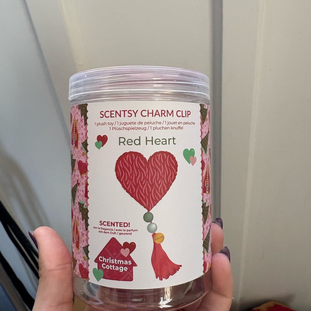 Scentsy Red Heart Charm Clip - Pink and Red - Picture 1 of 1